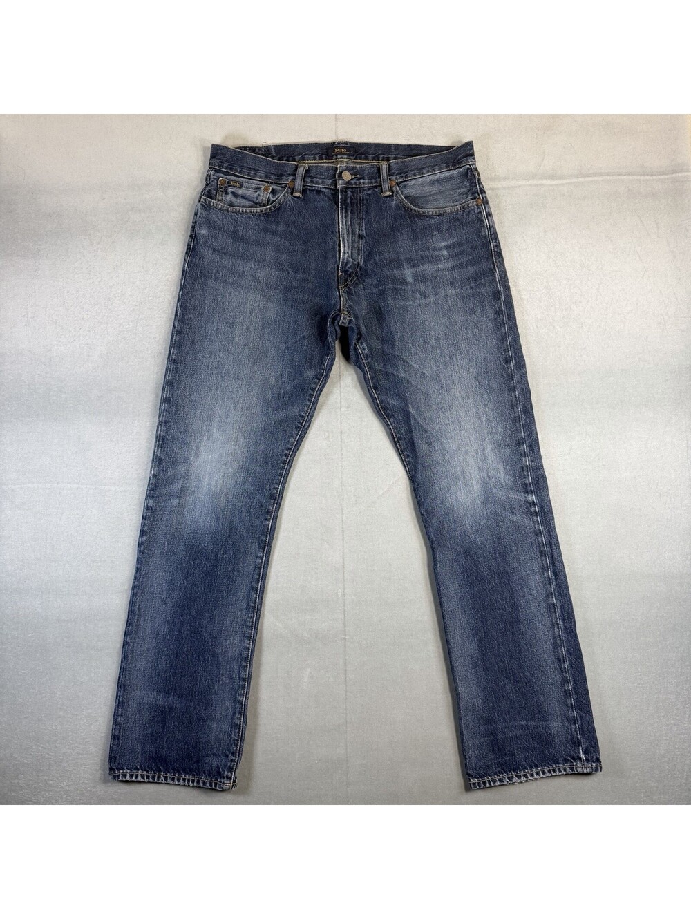 Polo Ralph Lauren Hampton Relaxed Jeans Mens 34x32 Blue Dark Wash Straight Leg